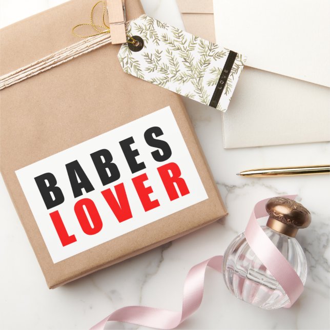 Babes lover rectangular sticker (Gifting)