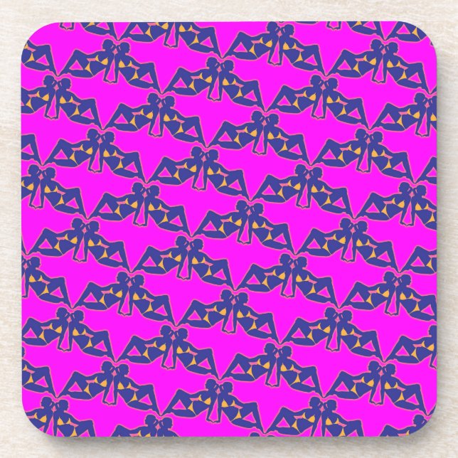 Babes Pattern Coaster (Front)