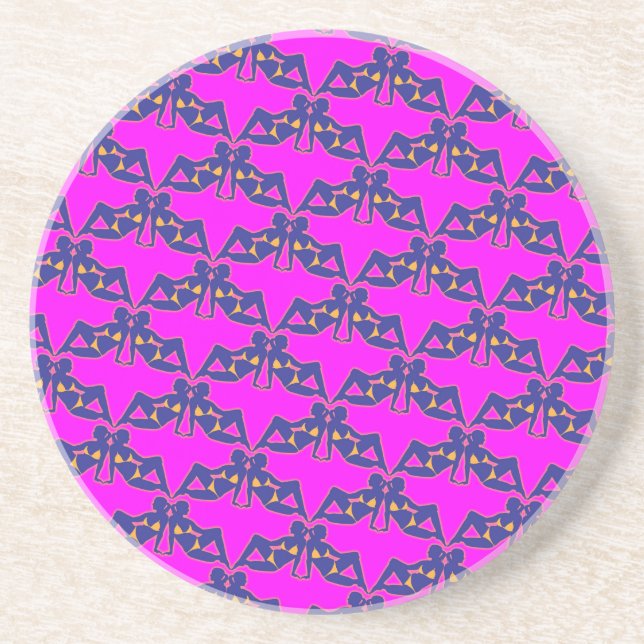 Babes Pattern Coaster (Front)