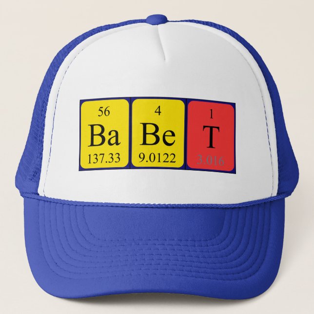 Babet periodic table name hat (Front)