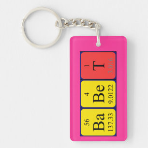 Babet periodic table name keyring