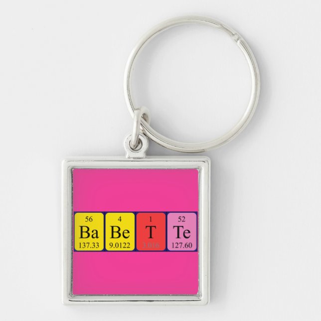 Babette periodic table name keyring (Front)