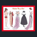 Babette Wears Paper Doll Poster<br><div class="desc">The artist designed this paper doll as part of a tribute to the famous early 20th century designer and graphic artist</div>