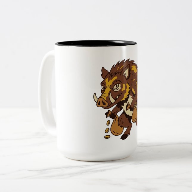 Babi Ngepet Two-Tone Coffee Mug (Front Left)