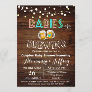 Babies Are Brewing Baby Shower Invitation
