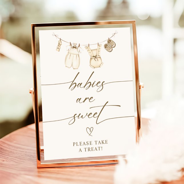 Babies Are Sweet Boho Baby Clothes Dessert Sign (Creator Uploaded)