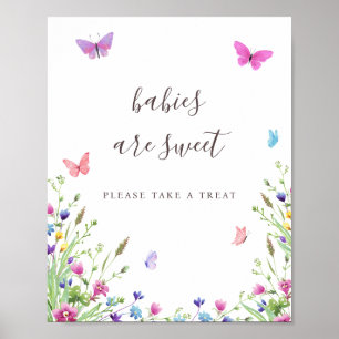 Babies Are Sweet Butterfly Favour Sign