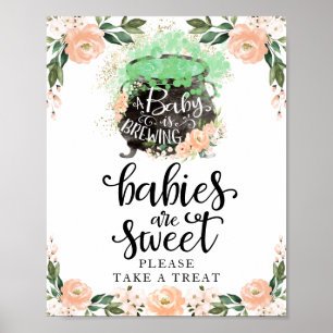 Babies are Sweet Halloween Girl Baby Shower Sign