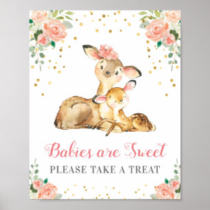 Babies are Sweet Please Take a Treat Baby Shower Poster