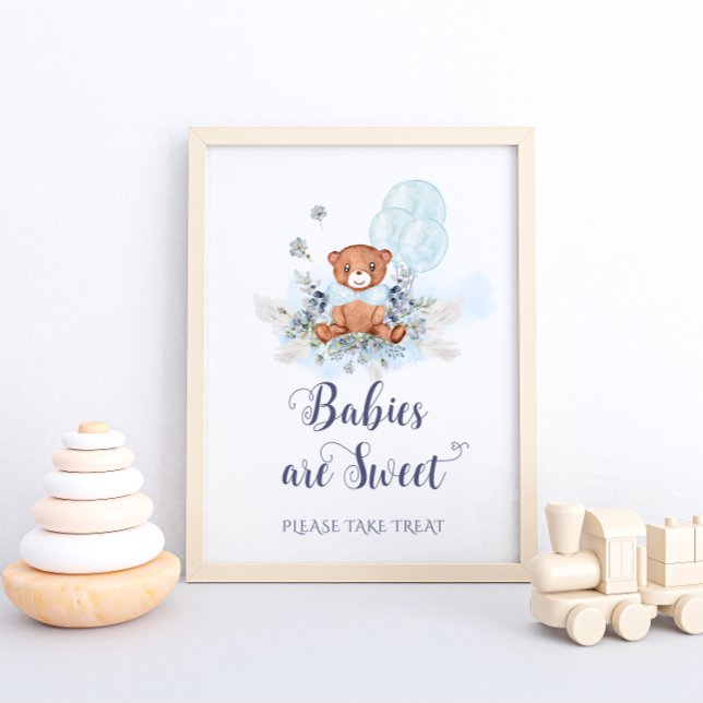 Babies Are Sweet Please Take A Treat Bear Balloon Poster (Creator Uploaded)