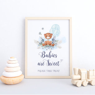 Babies Are Sweet Please Take A Treat Bear Balloon Poster