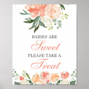 Babies are Sweet Please take a Treat Floral Sign