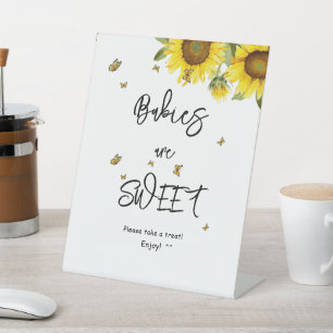 Babies Are Sweet Sunflowers & Butterflies Pedestal Sign