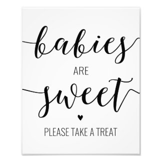 Babies are Sweet Take a Treat Baby Shower Sign