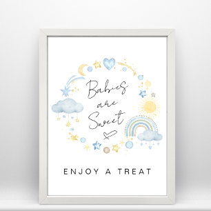 Babies Are Sweet Take A Treat Boho Baby Shower Poster