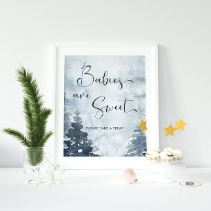 Babies Are Sweet Take a Treat Tree Baby Shower  Poster