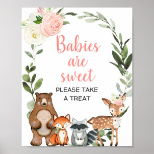 Babies are sweet take a treat woodland favours sig poster