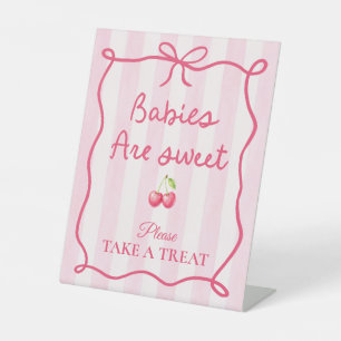 Babies Are Sweet Treat Sign   Cherry Baby Shower