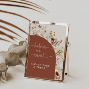 Babies Are Sweet Wildflower Shower Favours Sign
