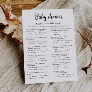 Babies Around the World Baby Shower Game, Invitation