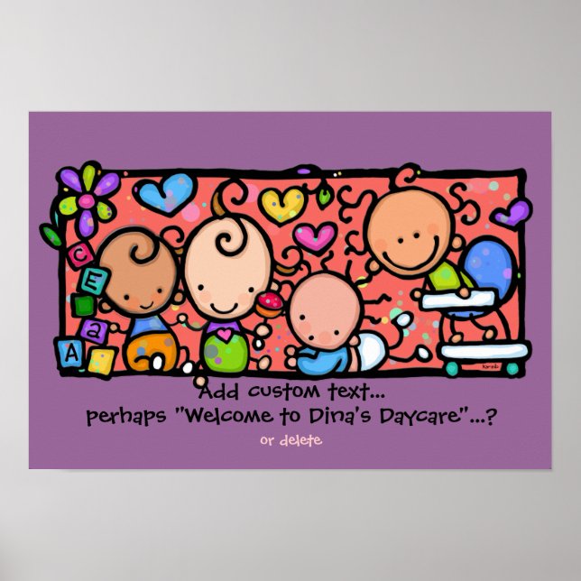 Babies Babies everywhere! Customisable poster (Front)