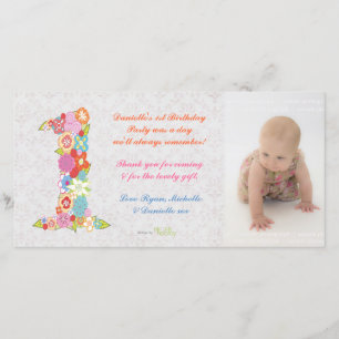 Babies Baby 1st Birthday Thank You Photo Card