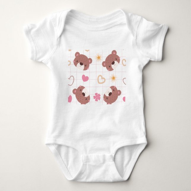 Babies Bear  Baby Bodysuit (Front)