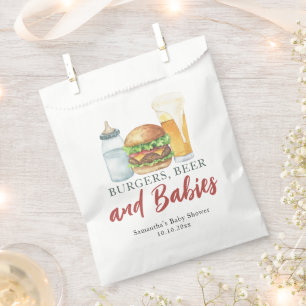 Babies, Burgers and Beer Baby shower  Favour Bag