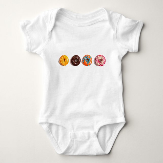 Babies Doughnut Print Bodysuit (Front)