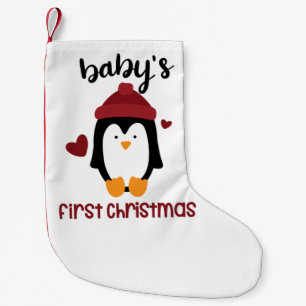 Babies First Christmas Merry Christmas Penguin Adu Small Christmas Stocking