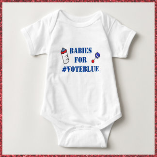 Babies for VOTE BLUE One Piece Baby Bodysuit