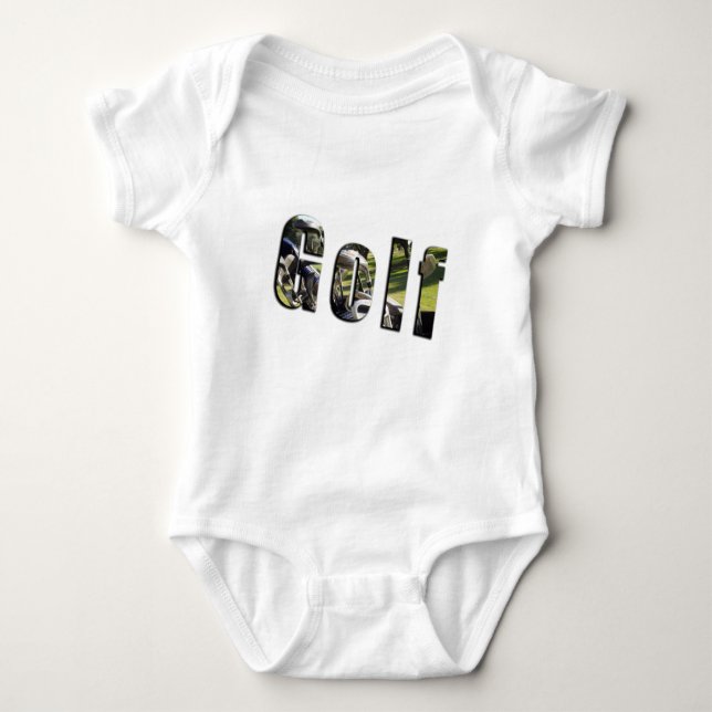 Babies Golf Logo Made From Clubs Jumpsuit, Baby Bodysuit (Front)