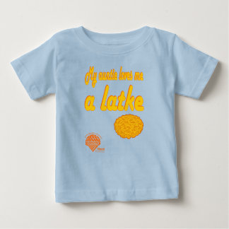Babies' Hanukkah Shirt - "Auntie loves me a latke"