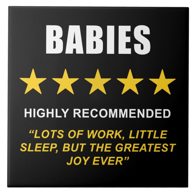 Babies – Highly Recommended: The Biggest Blessings Ceramic Tile (Front)