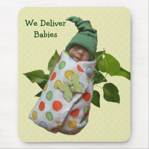Babies in Clay: Midwife, Doctors: Deliver Baby Mouse Pad