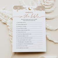 Babies In The Bible Twinkle Star Baby Shower Game 