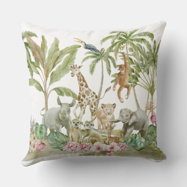 Babies of the Jungle Cushion (Back)