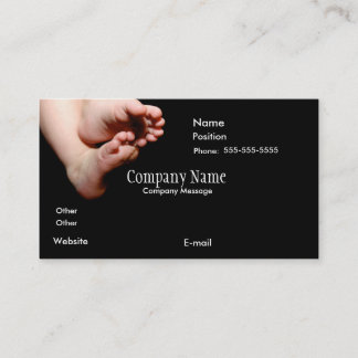 BabiesFeetInBlack-4-zazzle, Company Name, Compa... Business Card