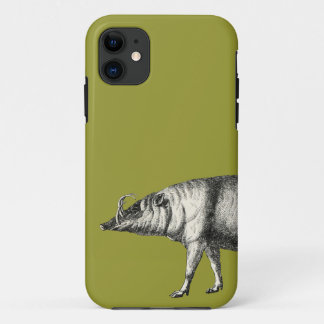 Babirusa Wild Pig Boar Hog Warthog Vintage iPhone 11 Case