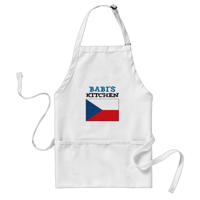 Babi's Kitchen With Flag Of Czech Republic Standard Apron (Front)