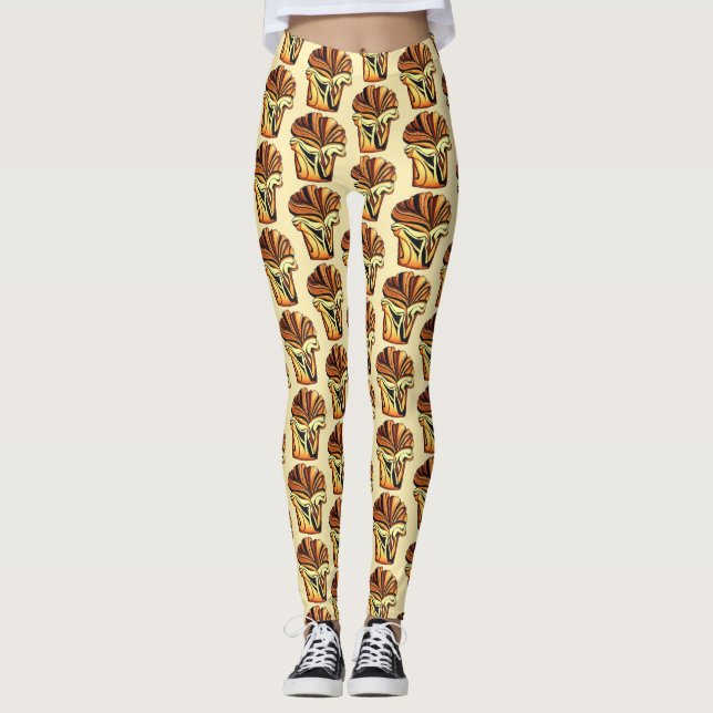 Babka Chocolate Bread Slice Loaf Jewish Bakery Leggings (Front)