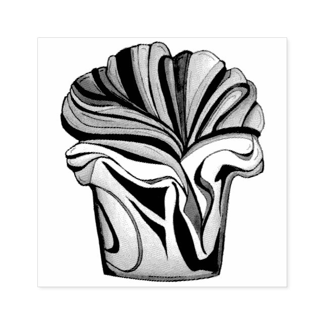 Babka Chocolate Bread Slice Loaf Jewish Bakery Rubber Stamp (Imprint)