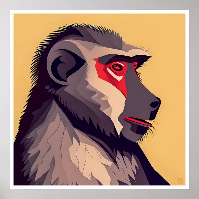 Baboon Art Print (Front)