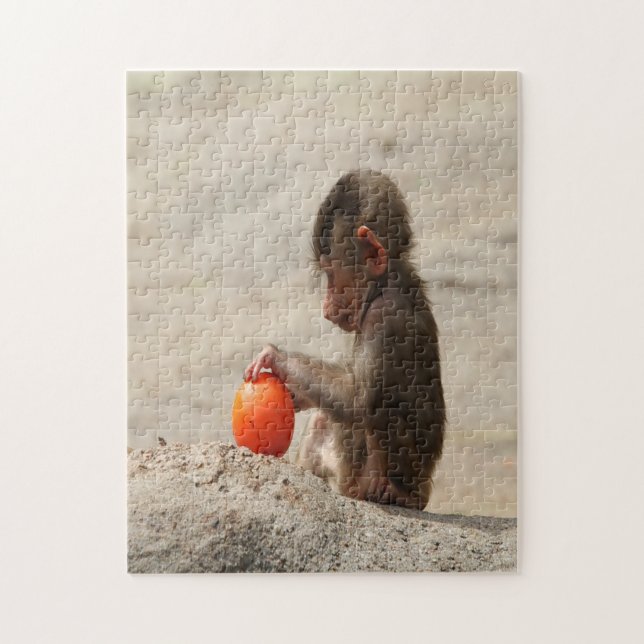Baboon Baby Jigsaw Puzzle (Vertical)