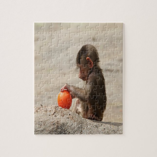 Baboon Baby Jigsaw Puzzle (Vertical)