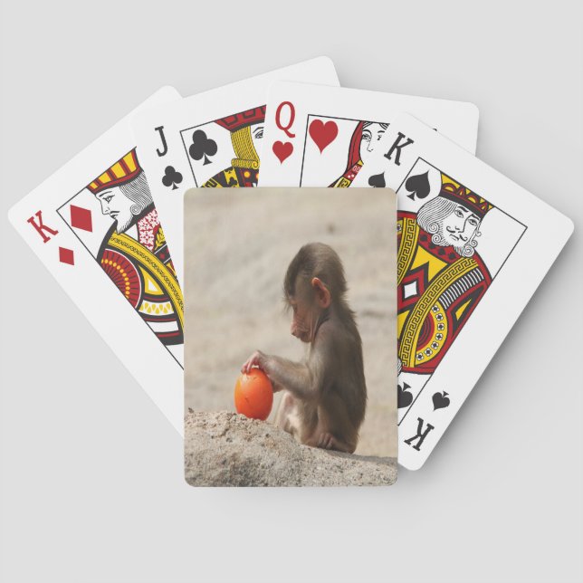 Baboon Baby Playing Cards (Back)