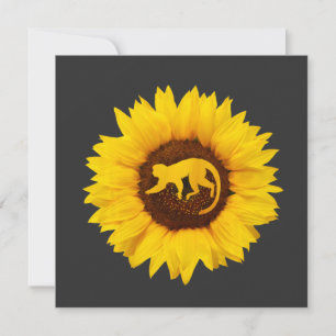 Baboon For Women Men Monkey Animal Sunflower Invitation