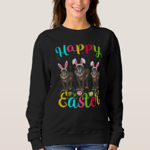 Baboon Funny Easter Egg Bunny Baboon Happy Easter Sweatshirt
