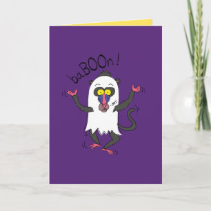 BaBOOn - Funny Halloween Monkey Greeting Card
