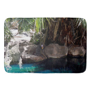 Baboon In Paradise, Memory Foam Bathmat